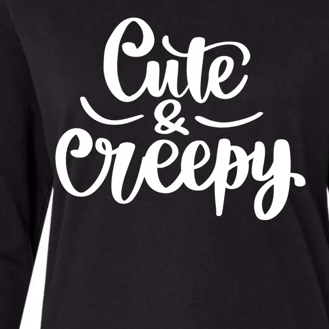 Cute And Creepy Halloween Funny Womens Cotton Relaxed Long Sleeve T-Shirt