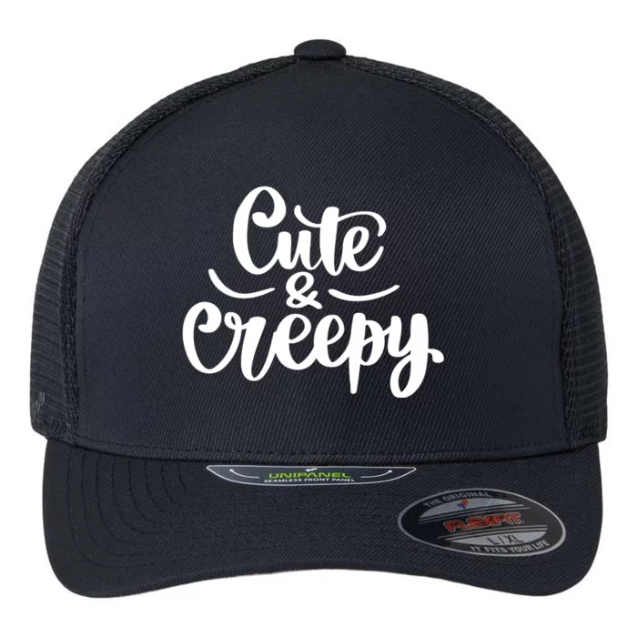 Cute And Creepy Halloween Funny Flexfit Unipanel Trucker Cap