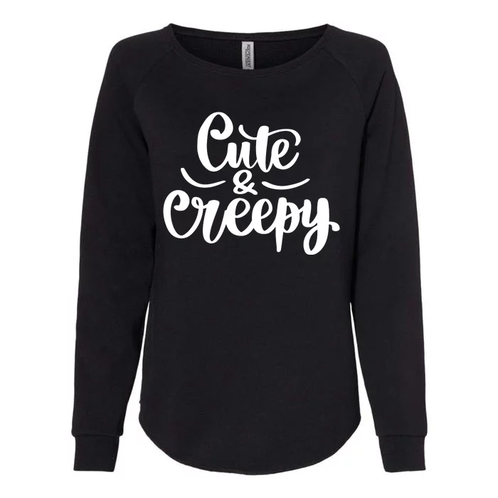 Cute And Creepy Halloween Funny Womens California Wash Sweatshirt