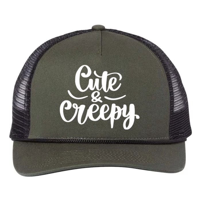 Cute And Creepy Halloween Funny Retro Rope Trucker Hat Cap