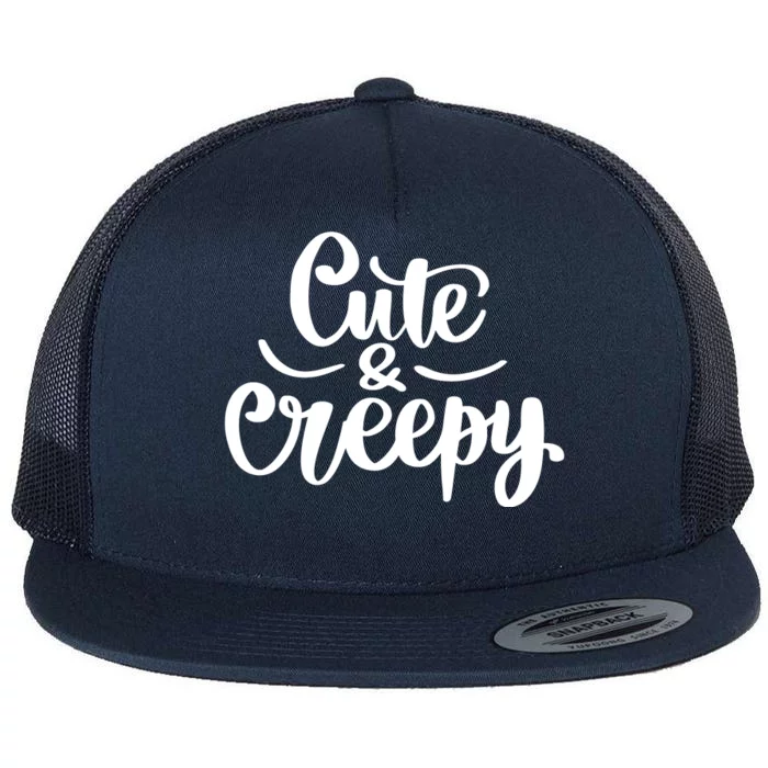 Cute And Creepy Halloween Funny Flat Bill Trucker Hat