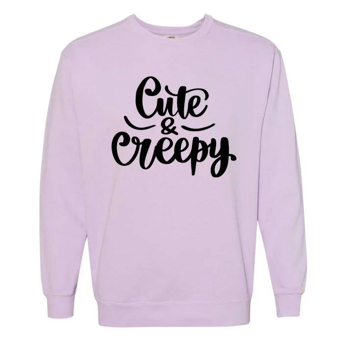 Cute And Creepy Halloween Funny Garment-Dyed Sweatshirt