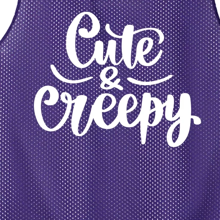 Cute And Creepy Halloween Funny Mesh Reversible Basketball Jersey Tank