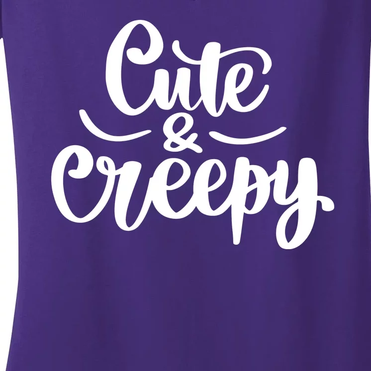 Cute And Creepy Halloween Funny Women's V-Neck T-Shirt