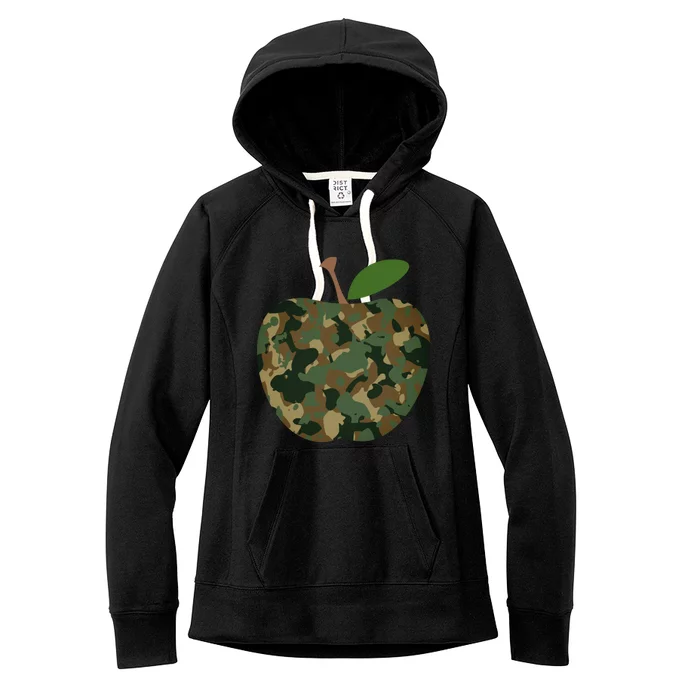 Camouflage Apple Women's Fleece Hoodie