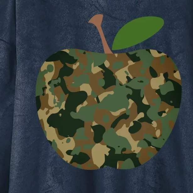 Camouflage Apple Hooded Wearable Blanket