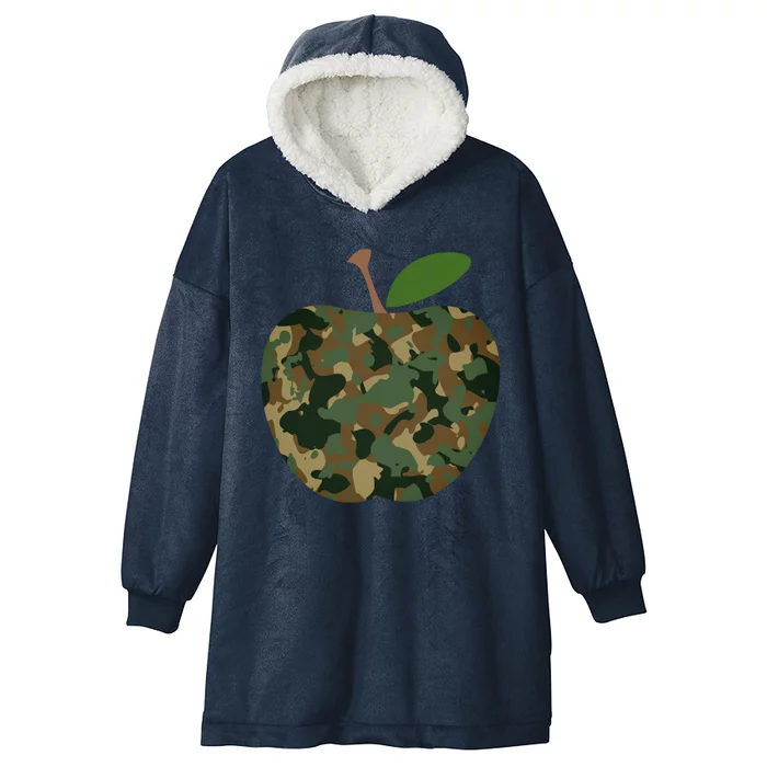 Camouflage Apple Hooded Wearable Blanket