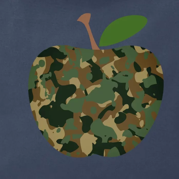 Camouflage Apple Zip Tote Bag