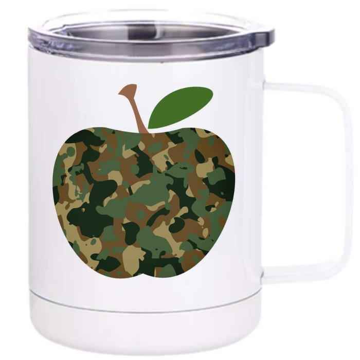 Camouflage Apple Front & Back 12oz Stainless Steel Tumbler Cup