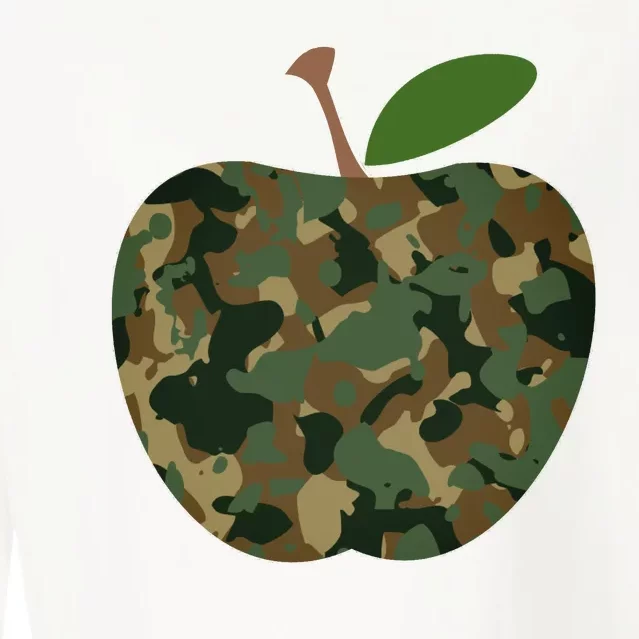 Camouflage Apple Cropped Pullover Crew