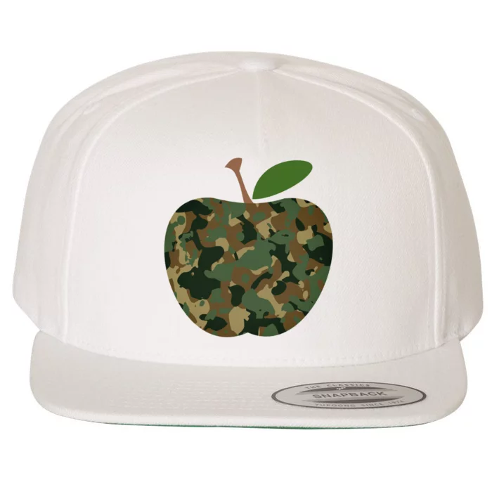 Camouflage Apple Wool Snapback Cap