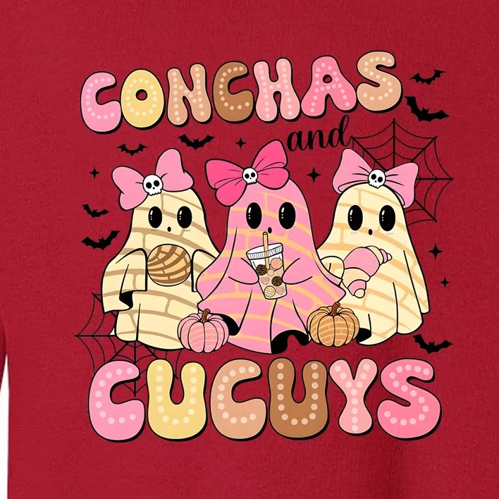 Conchas And Cucuys Mexican Ghost Toddler Sweatshirt