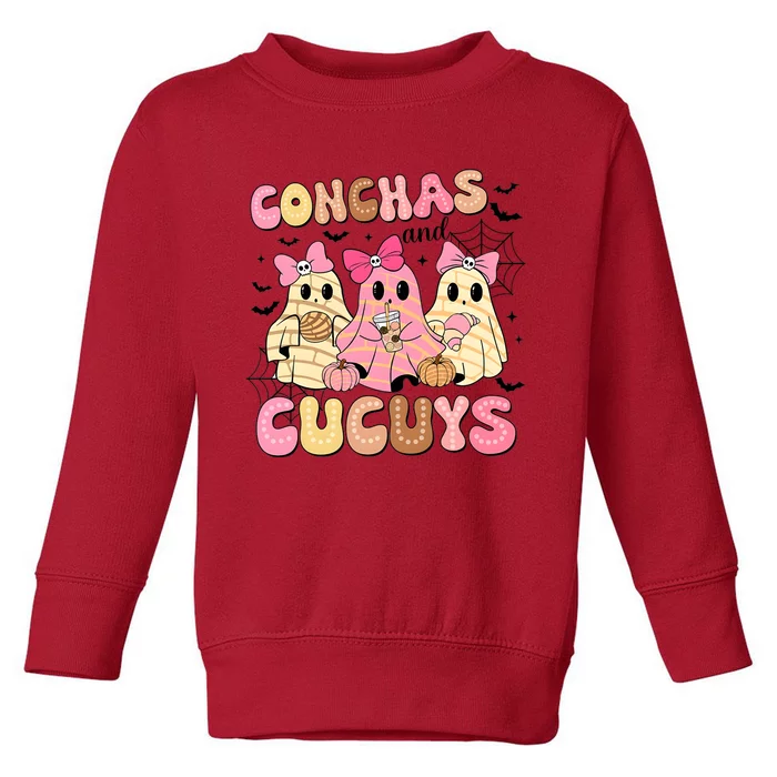 Conchas And Cucuys Mexican Ghost Toddler Sweatshirt