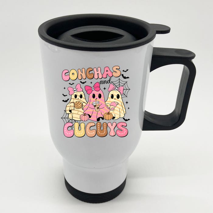 Conchas And Cucuys Mexican Ghost Front & Back Stainless Steel Travel Mug