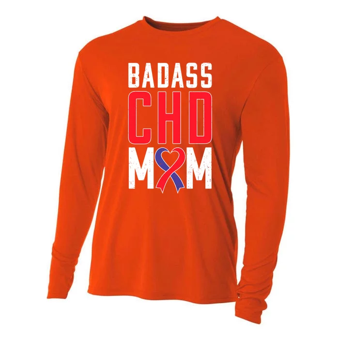 Chd Awareness Congenital Heart Chd Mom Ribbon Cute Gift Cooling Performance Long Sleeve Crew