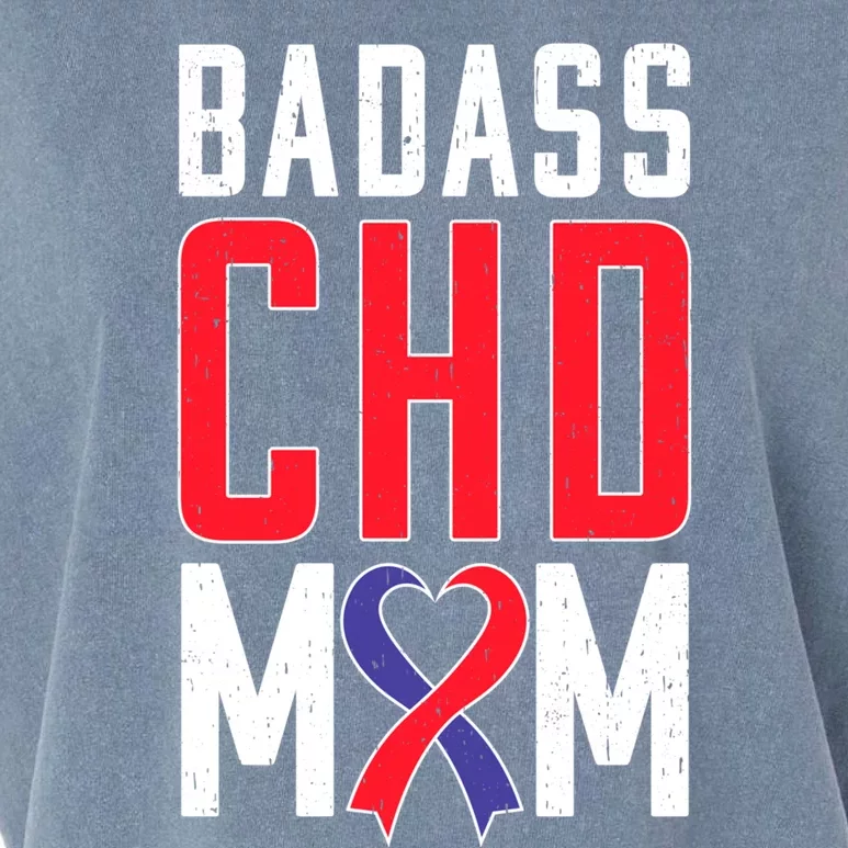 Chd Awareness Congenital Heart Chd Mom Ribbon Cute Gift Garment-Dyed Women's Muscle Tee