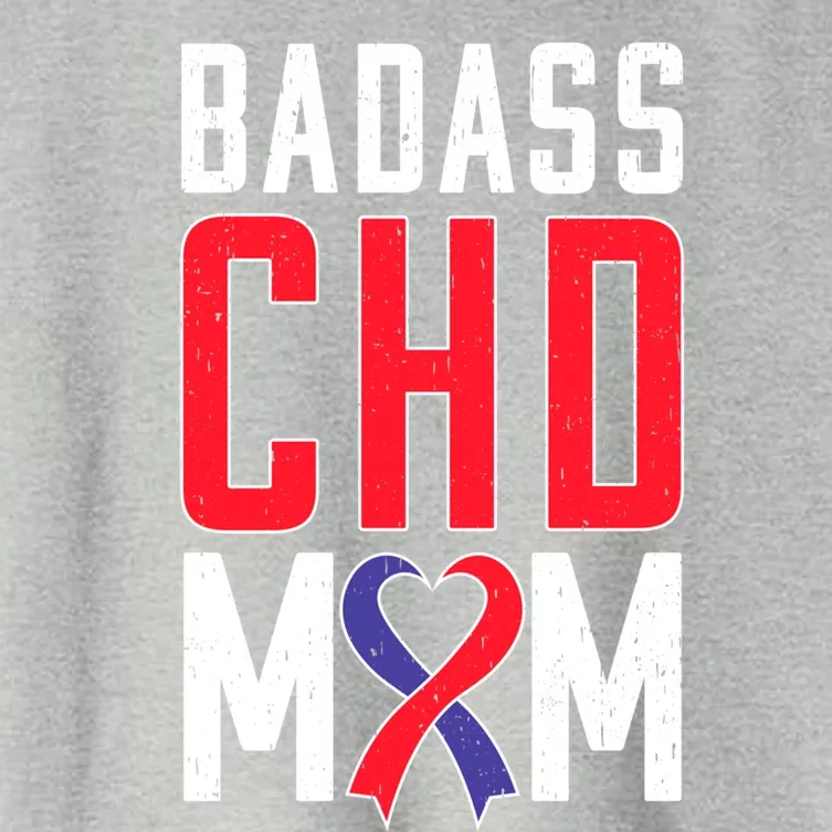 Chd Awareness Congenital Heart Chd Mom Ribbon Cute Gift Women's Crop Top Tee