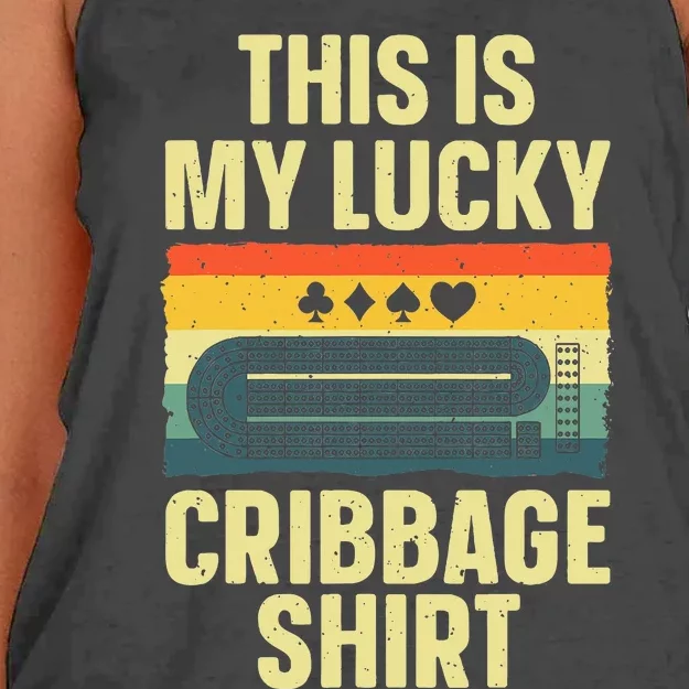 Cribbage Art Cribbage Board Cribbage Player Women's Knotted Racerback Tank