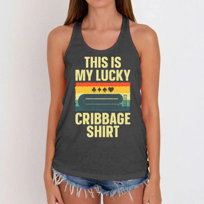 Cribbage Art Cribbage Board Cribbage Player Women's Knotted Racerback Tank