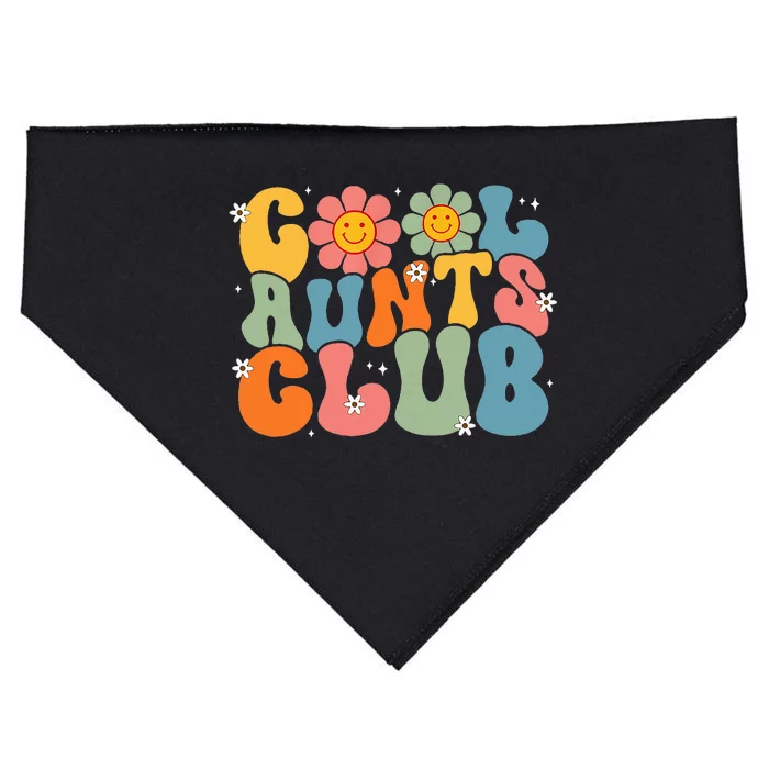 Cool Aunts Club Groovy Retro Smile Aunt Auntie MotherS Day USA-Made Doggie Bandana