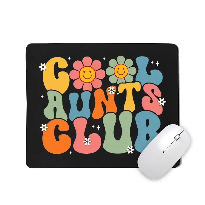 Cool Aunts Club Groovy Retro Smile Aunt Auntie MotherS Day Mousepad