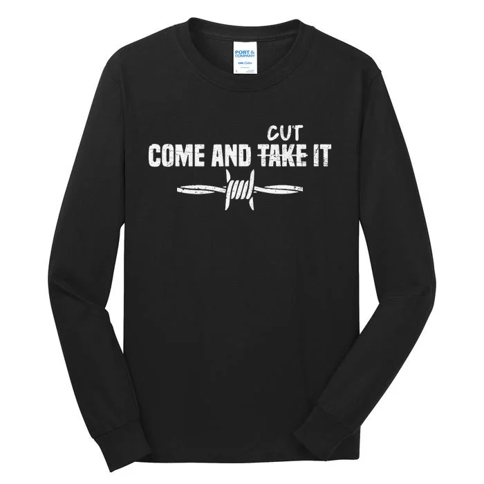 Come And Cut It 2024 I Stand With Texas Tall Long Sleeve T-Shirt