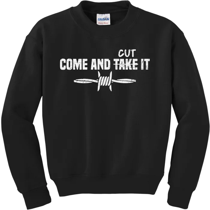 Come And Cut It 2024 I Stand With Texas Kids Sweatshirt