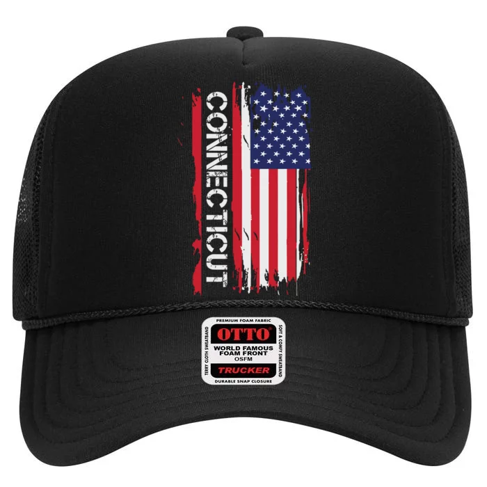 Connecticut America High Crown Mesh Trucker Hat