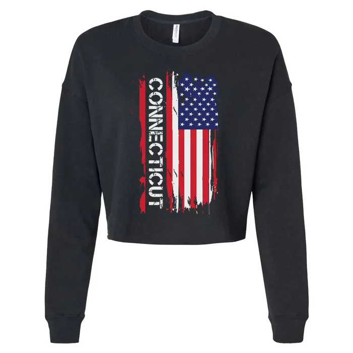 Connecticut America Cropped Pullover Crew