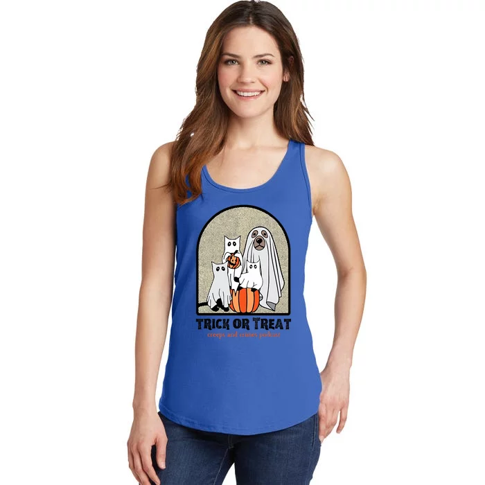 Creeps And Crimes Trick Or Treat Ladies Essential Tank