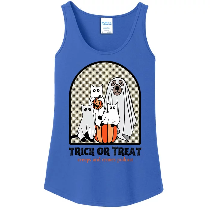 Creeps And Crimes Trick Or Treat Ladies Essential Tank