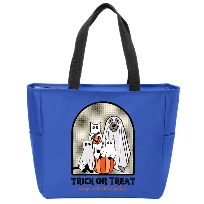 Creeps And Crimes Trick Or Treat Zip Tote Bag