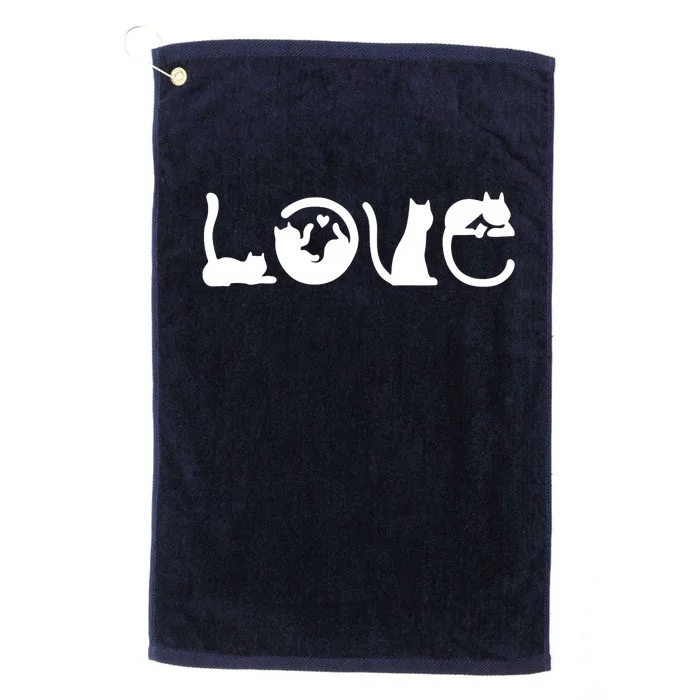 Cute and Cozy Cat Lover Gift, Rescue Cats Graphic Platinum Collection Golf Towel