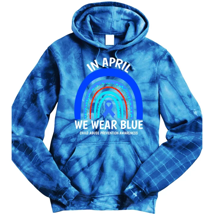 Child Abuse Cool Gift Cool Gift Abuse Prevention Awareness Month Gift Tie Dye Hoodie