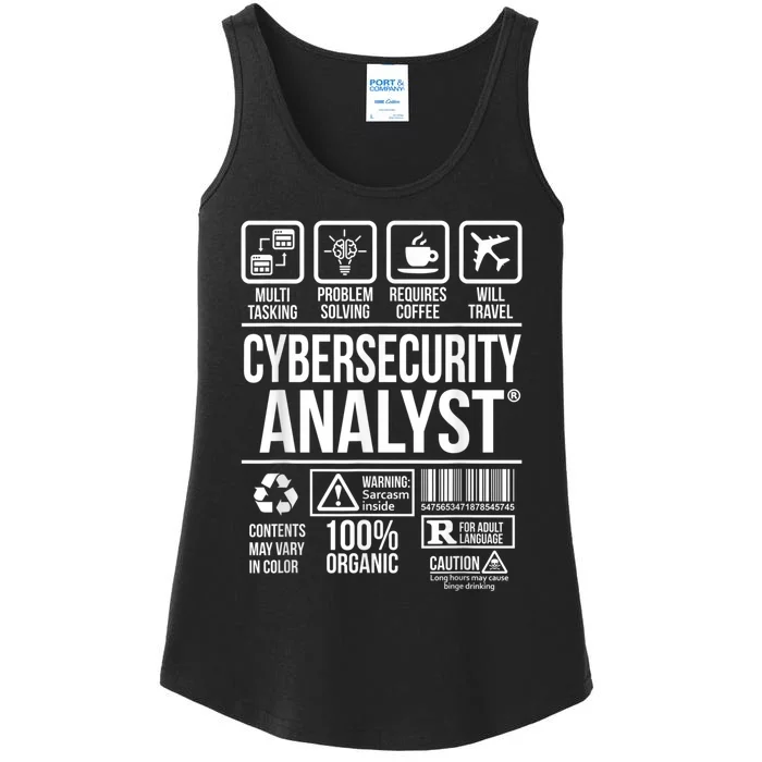 Cybersecurity Analyst Ladies Essential Tank