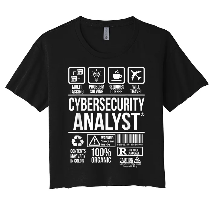 Cybersecurity Analyst Women's Crop Top Tee