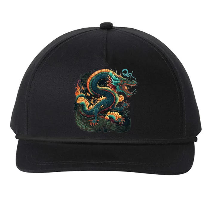 Chinese Asian Culture Dragon Japanese Snapback Five-Panel Rope Hat