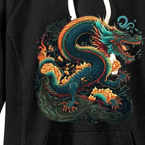 Chinese Asian Culture Dragon Japanese Women's Fleece Hoodie