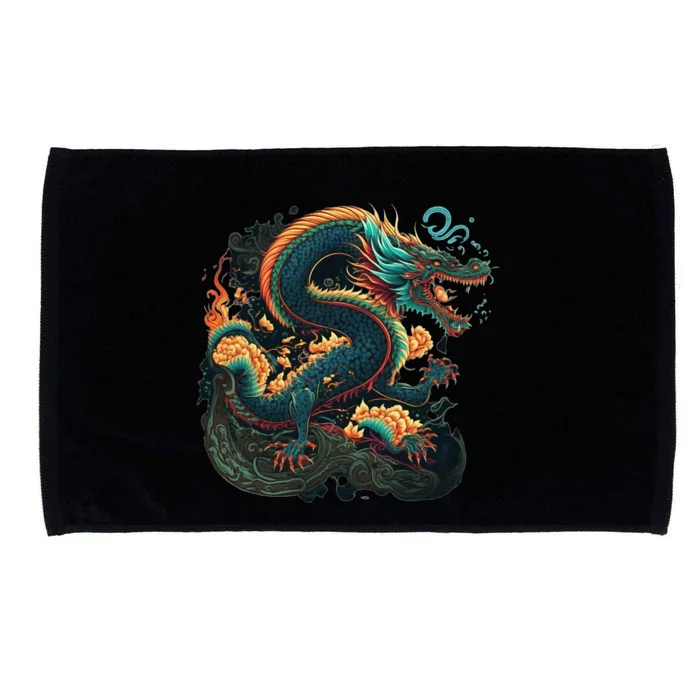 Chinese Asian Culture Dragon Japanese Microfiber Hand Towel