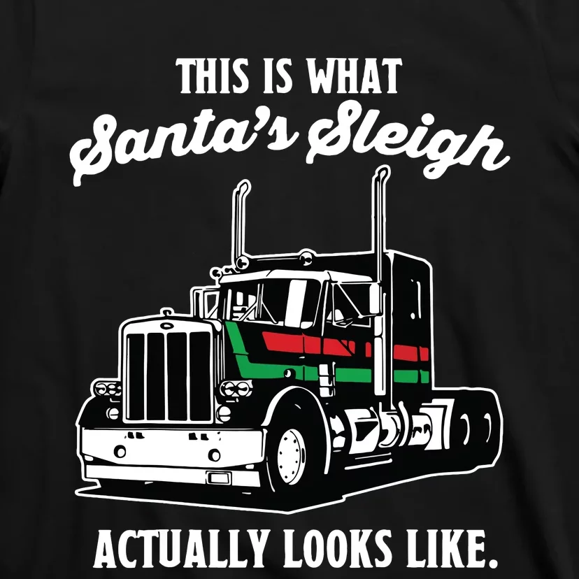 Christmas Asphalt Cowboy Trucker Truck Driver Gifts T-Shirt