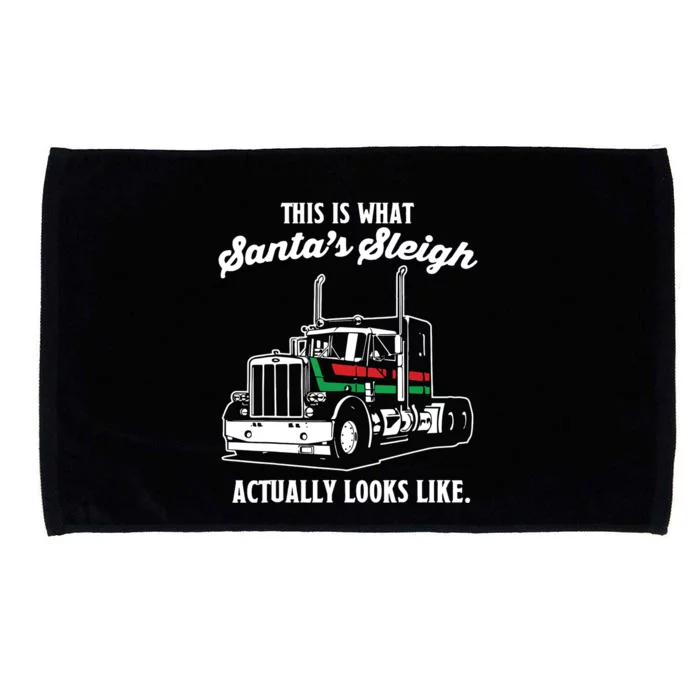 Christmas Asphalt Cowboy Trucker Truck Driver Gifts Microfiber Hand Towel