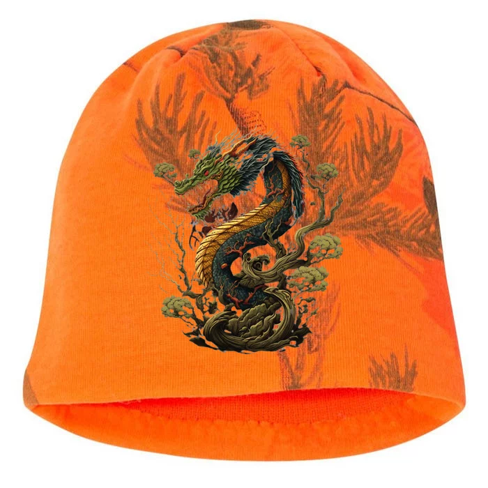 Chinese Asian Culture Dragon Japanese Kati - Camo Knit Beanie