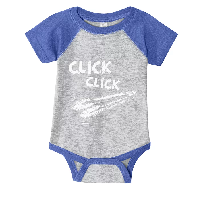 Click A Click Tongs Bbq Barbecue Barbecuing Hanging Infant Baby Jersey Bodysuit