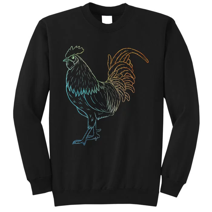 Chicken Art Colorful Rooster Funny Fowl Lovers Outfit Sweatshirt