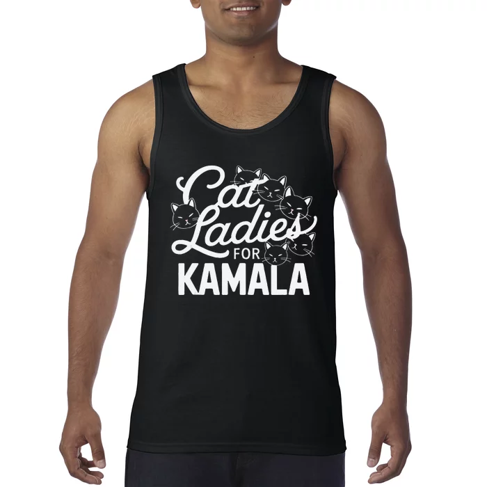 Cute Anime Cats Cat Ladies For Kamala Gift Tank Top