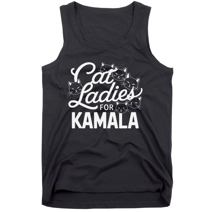 Cute Anime Cats Cat Ladies For Kamala Gift Tank Top