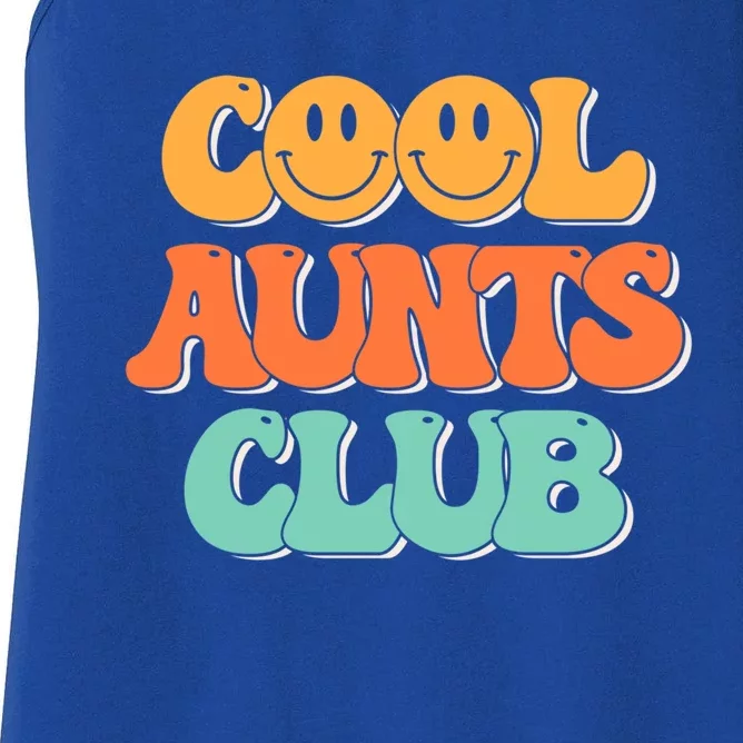 Cool Aunt Club Groovy Retro Cool Aunties Club Gift Women's Racerback Tank