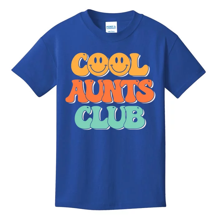 Cool Aunt Club Groovy Retro Cool Aunties Club Gift Kids T-Shirt