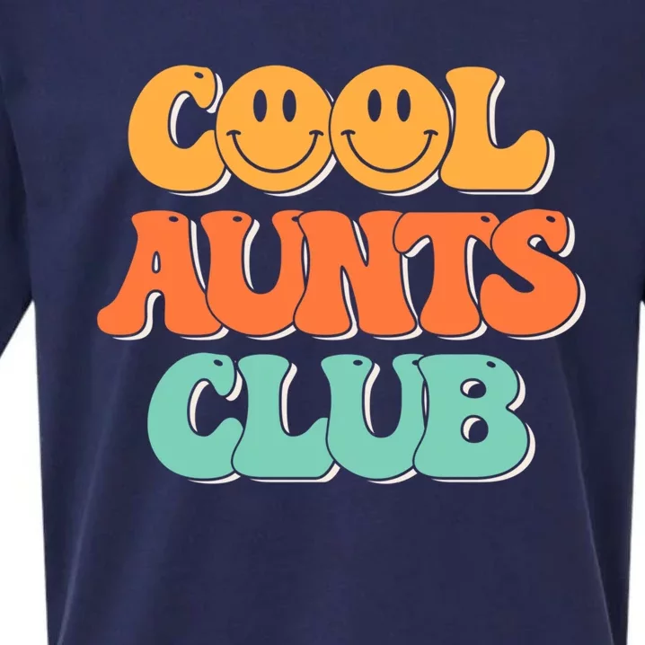 Cool Aunt Club Groovy Retro Cool Aunties Club Gift Sueded Cloud Jersey T-Shirt