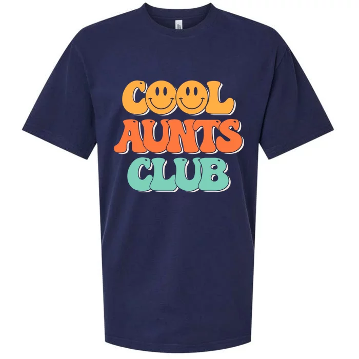 Cool Aunt Club Groovy Retro Cool Aunties Club Gift Sueded Cloud Jersey T-Shirt